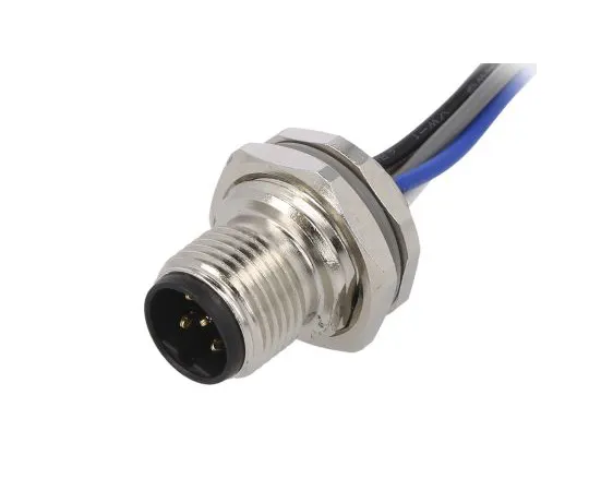 63-7041-29　TE Connectivity,T417系列，直M12到未终止工业自动化电缆组件，5芯220毫米电缆　T4171010405-001