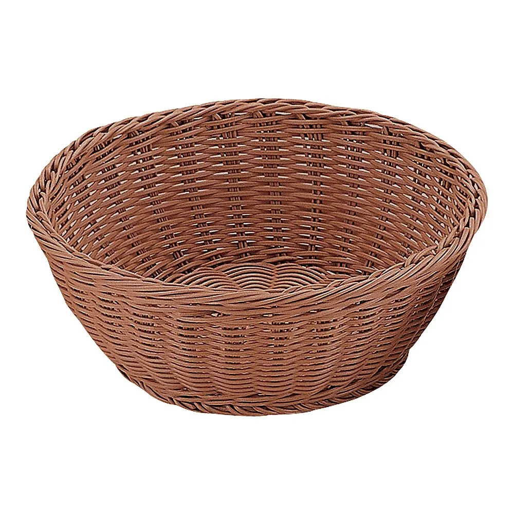 62-6403-58　PP Round Basket Brown 27 Type　RO-212-BR