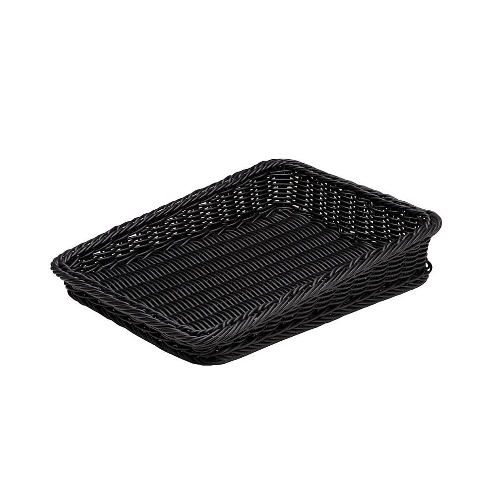 62-6402-74　Resin Futabuchi Display Basket Tilted Large Black　91-027B