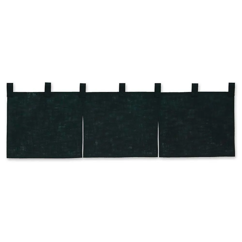 62-6318-71　Hanma Noren Cotton Linen Plain Black　001-01