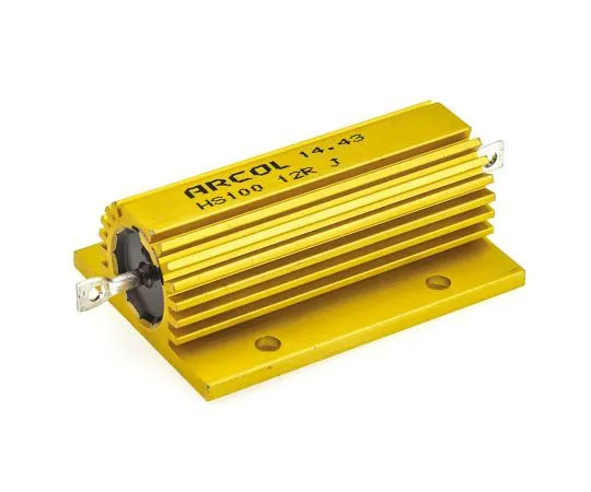 63-7449-81　ArcolHS100系列铝合金厚板轴向线材贴装电阻，12Ω±5% 100W　HS100 12R J