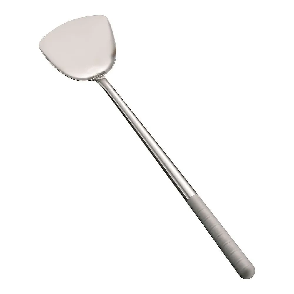 62-6445-01　All Stainless Steel Blast Processing Chinese Spatula Small