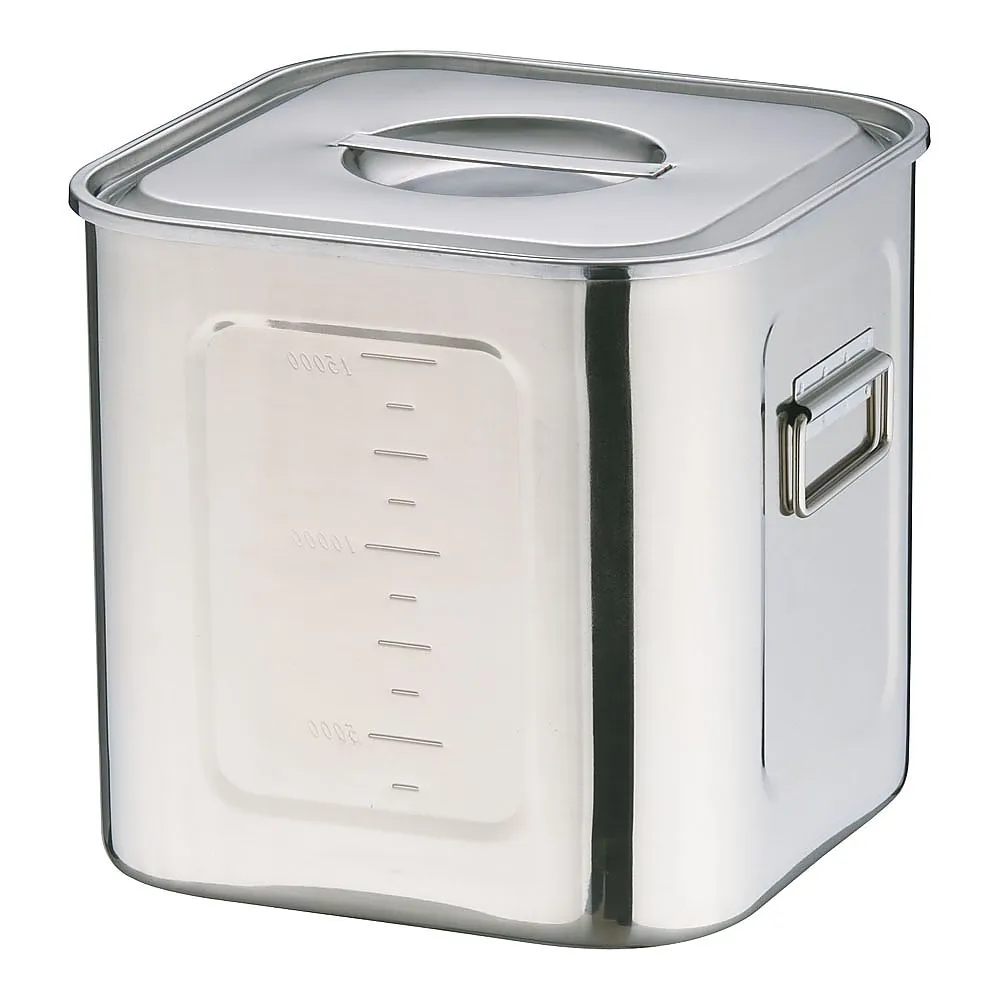 62-6386-44　Eco Clean UK Deep Square Kitchen Pot 27 cm　AEK1312