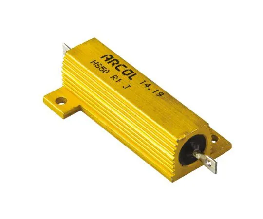 63-7348-84　ArcolHS50系列铝合金厚板轴向线材贴装电阻，100mΩ±5% 50W　HS50 R1 J