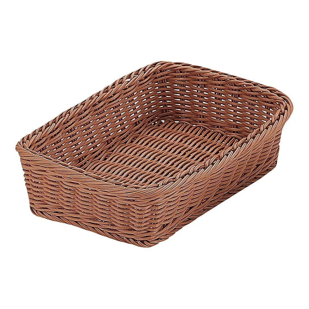 62-6403-22　PP Square Basket Brown 27 Type　RE-312-BR
