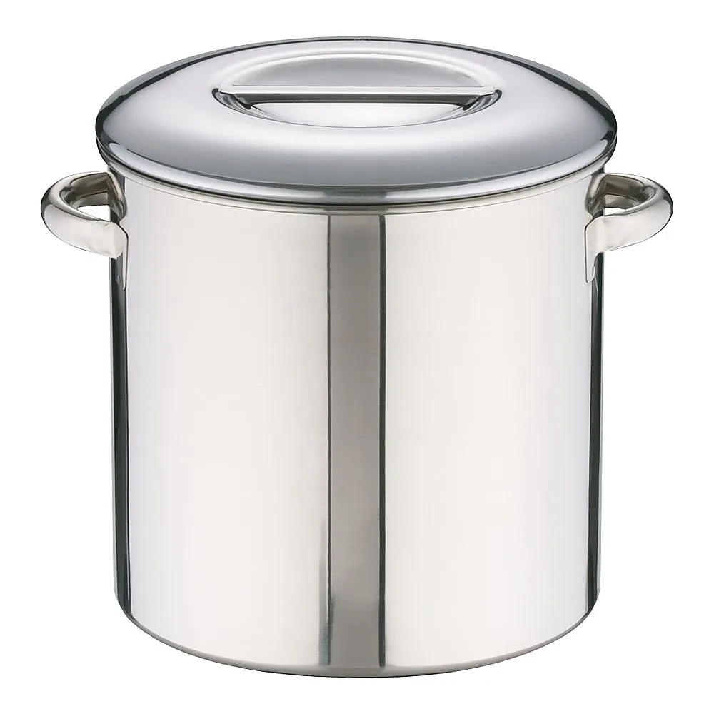 62-6385-92　Eco-Clean 18-8 Inner Lid Type Kitchen Pot (With Scale) 26 cm (With Hand)　AEK1110