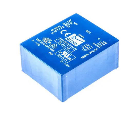 63-7420-30　18V交流2输出通孔PCB变压器，24VA　FL24/18