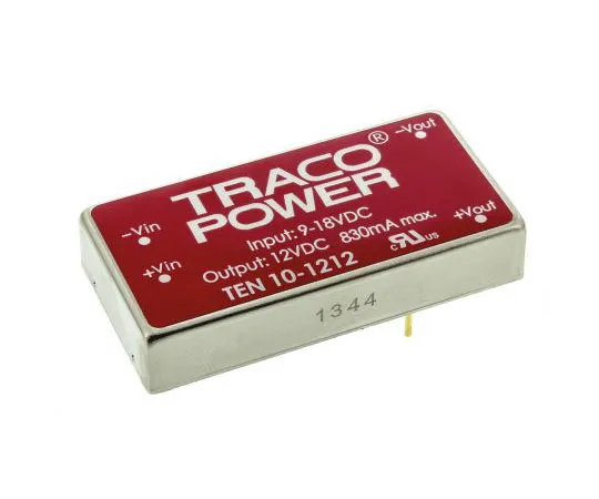 63-7443-23　TRACOPOWER 10 10 10W隔离直流-直流换流孔，电压在9→18 V直流，电压在12V直流　TEN 10-1212