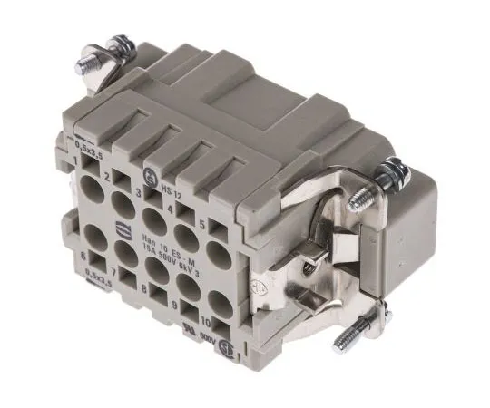 63-7397-88　汉ES系列尺寸10 B连接器插口，男，10路，16A, 500 V　9330102616