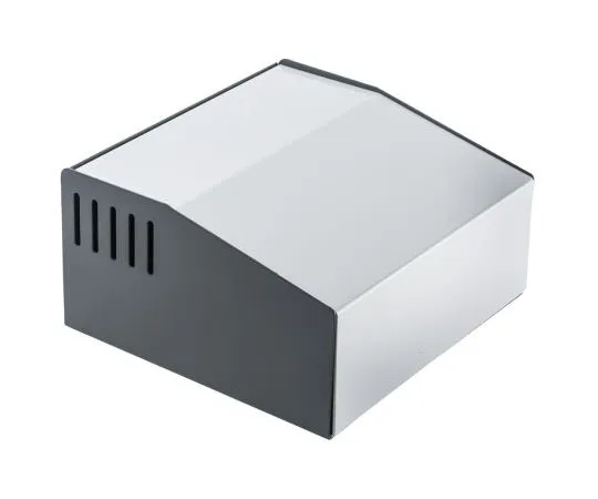 63-7412-90　Hammond 500,倾斜的正面，铝，钢，180 x 196 x 100毫米桌面包，灰色　500-0940