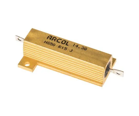 63-7349-51　ArcolHS50系列铝合金厚板轴向线材贴装电阻，150mΩ±5% 50W　HS50 R15 J