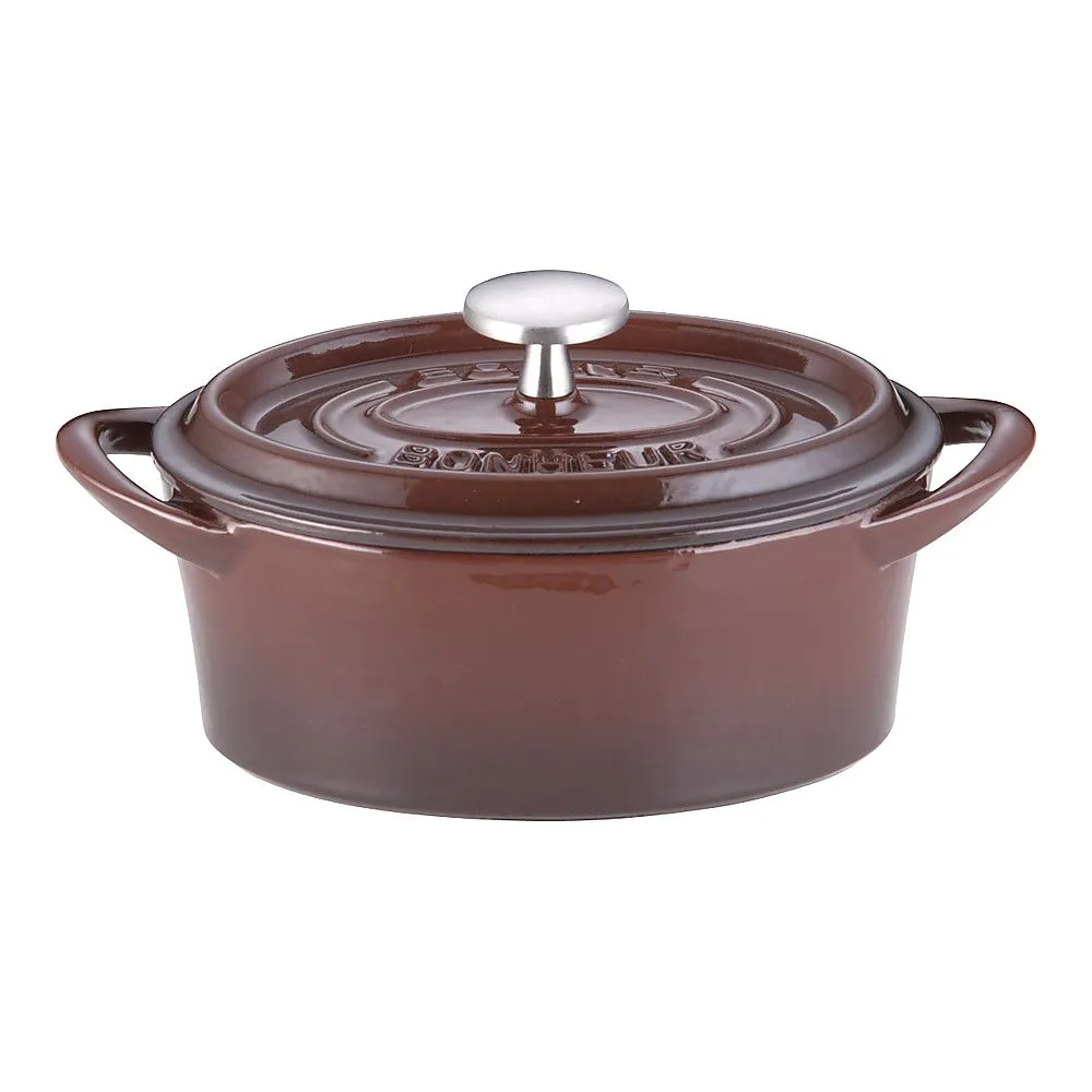 62-6349-14　Bon Bonaire Cocotte Oval 14 cm Brown