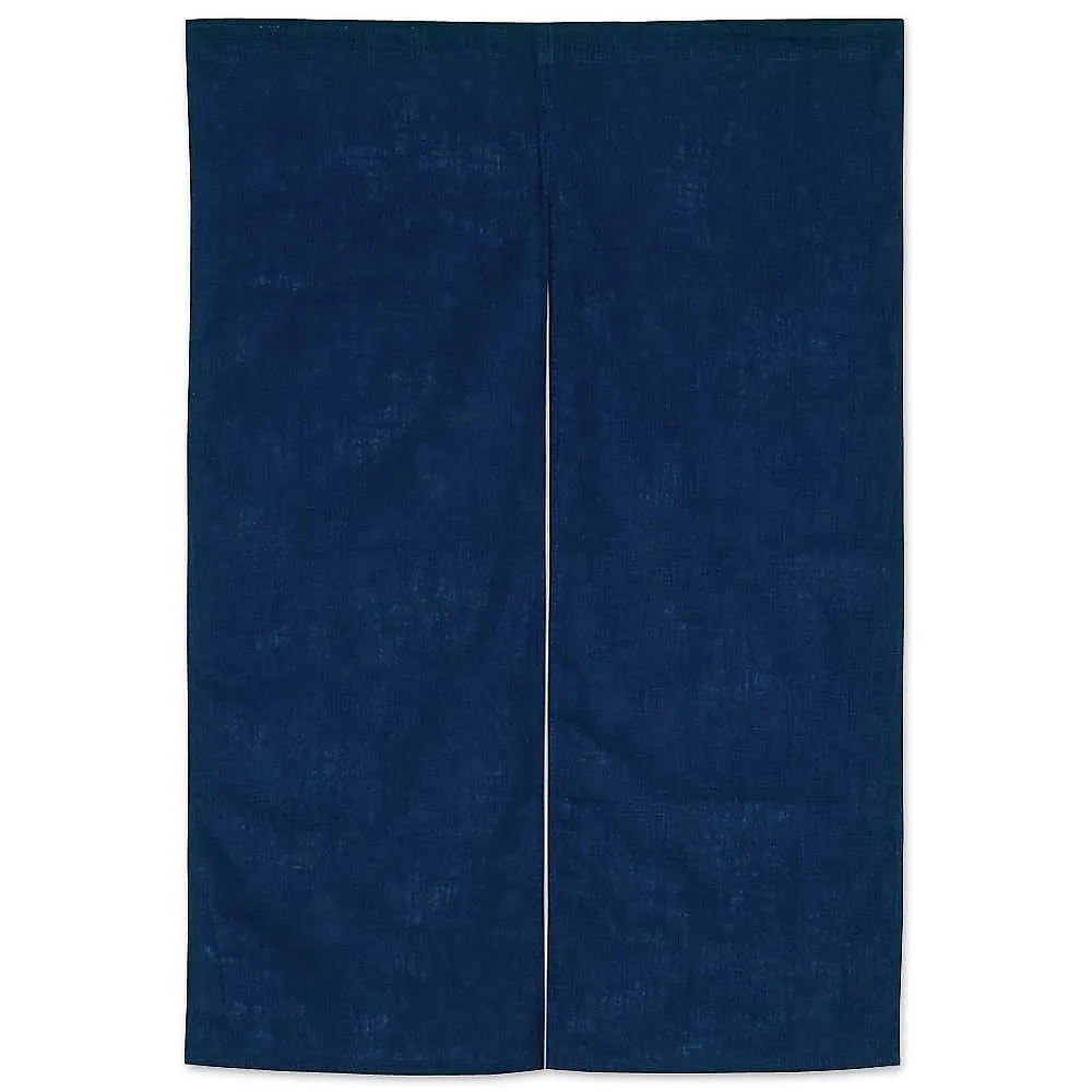 62-6318-88　Hanma Noren Cotton Linen Plain Navy　001-05