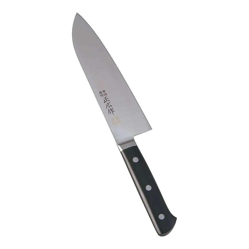 62-6413-06　Masahiro MV-Steel Hon-yaki Santoku Type (Double Flute) 17.5 cm　14823