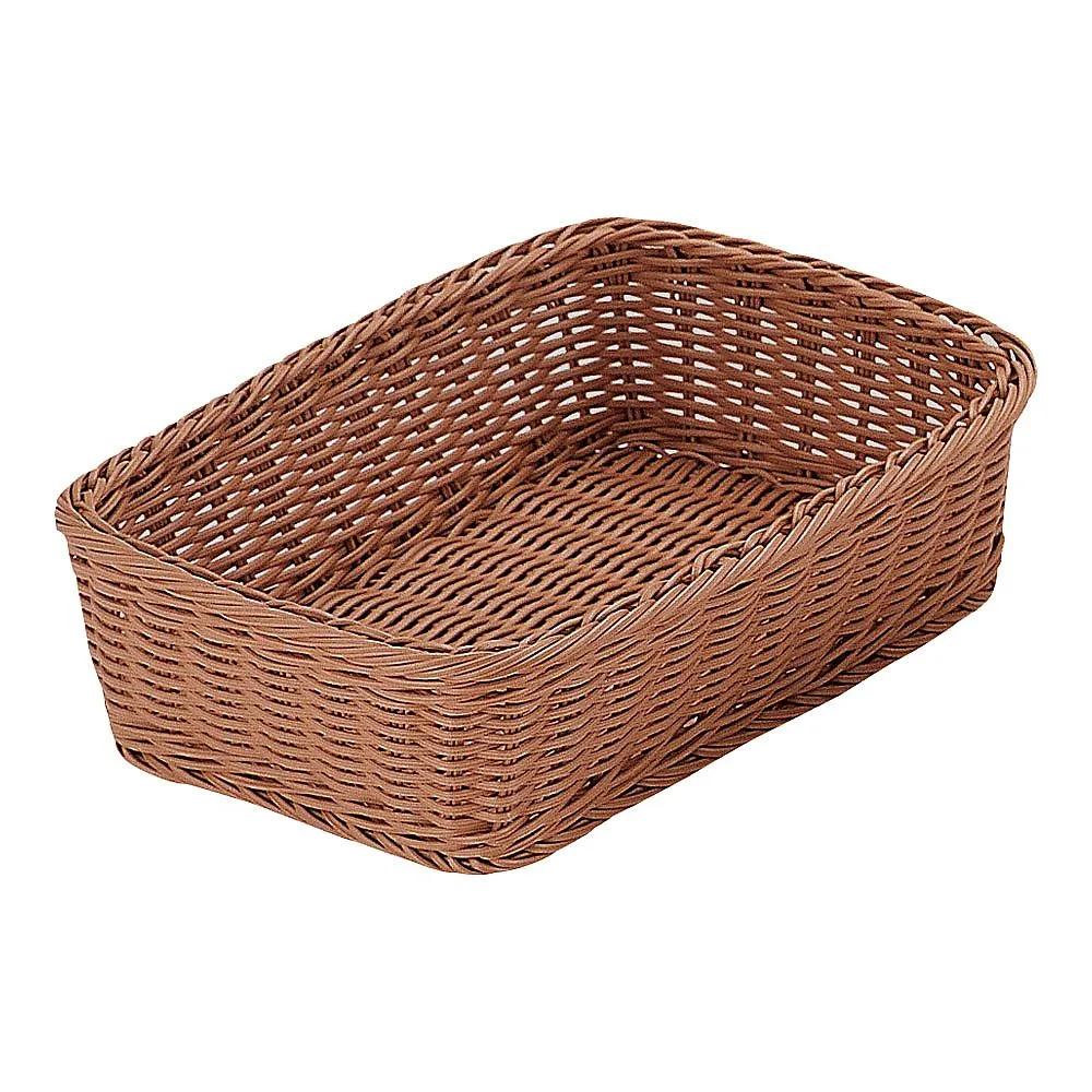 62-6403-23　PP Square Basket Brown 30 Type　RE-314-BR