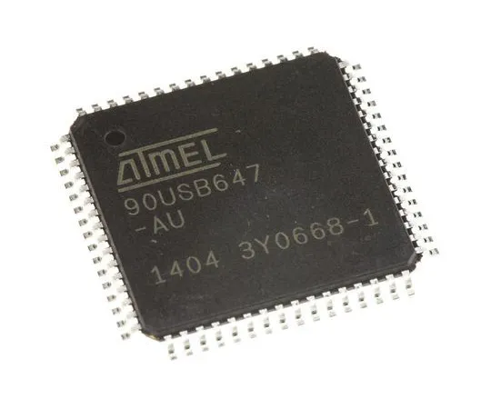 63-7014-46　微芯片，8位AVR微控制器，16MHz, 64 kB闪存，64-pinTQFP　AT90USB647-AU