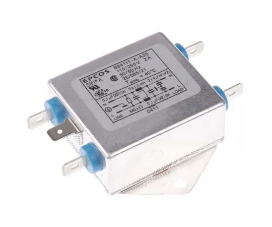 63-7427-07　EPCOSB84111A系列2A 250 V交流60赫兹法兰安装RFI过滤器，带标签终端，单相　B84111A0000A020