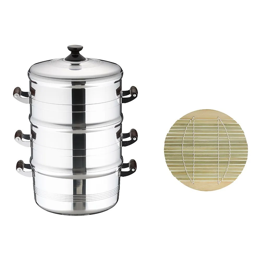 62-6440-01　Aluminum Long Seiro (Deluxe) 28 cm Double