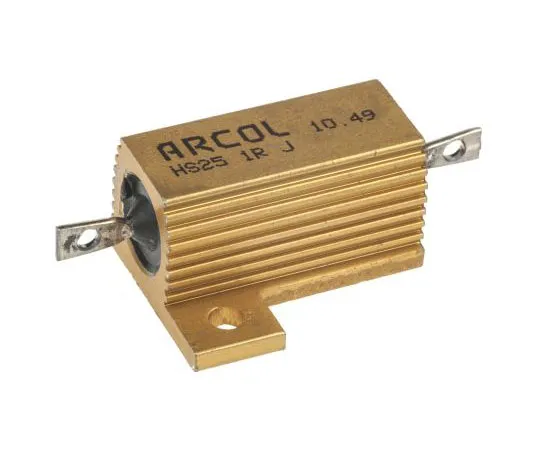 63-7348-65　ArcolHS25系列铝合金厚板轴向线材贴装电阻，1Ω±5% 25W　HS25 1R J