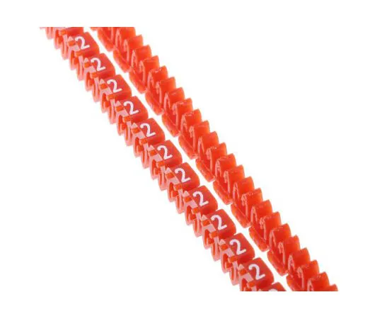 63-7478-08　Legrand Clip On Cable Marker,Pre-printed2 Red 2.2→3mm Dia.。范围　0 382 12