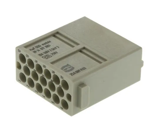 63-7352-72　汉模系列男性模块，17路，3列，额定10A, 160 V,汉DDD　9140173001
