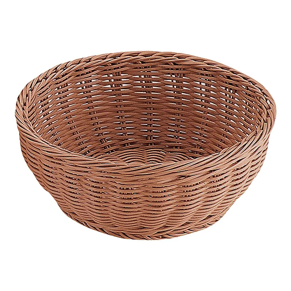 62-6403-57　PP Round Basket Brown 24 Type　RO-210-BR