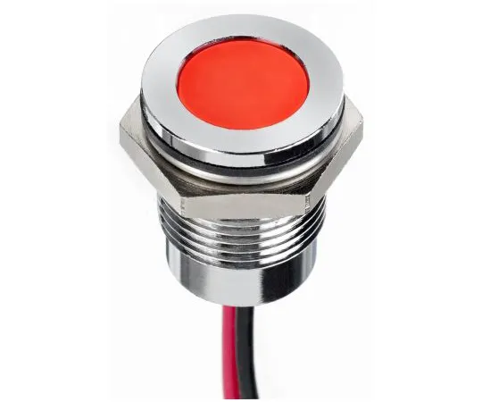 63-7021-18　RS PRO红色指示器，220 V交流电，14mm安装孔尺寸，导线终止，IP67　130-2266