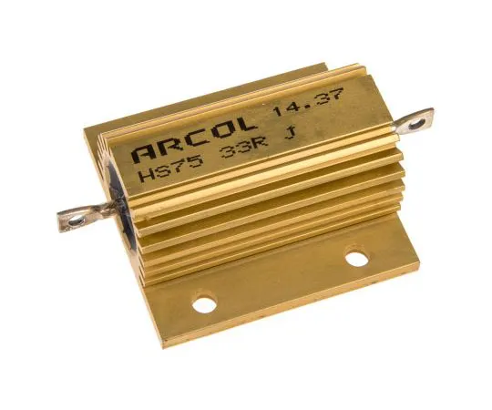 63-7483-84　ArcolHS75系列铝合金厚板轴向线材贴装电阻，33Ω±5% 75W　HS75 33R J