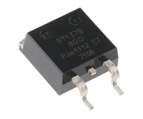 63-7473-38　BT137B-800,1188A,800V, TRIAC,栅极触发器1.5V70mA,3引脚，表面贴装，D2PAK (TO-263) WeEn半导体有限公司。　BT137B-800F,118