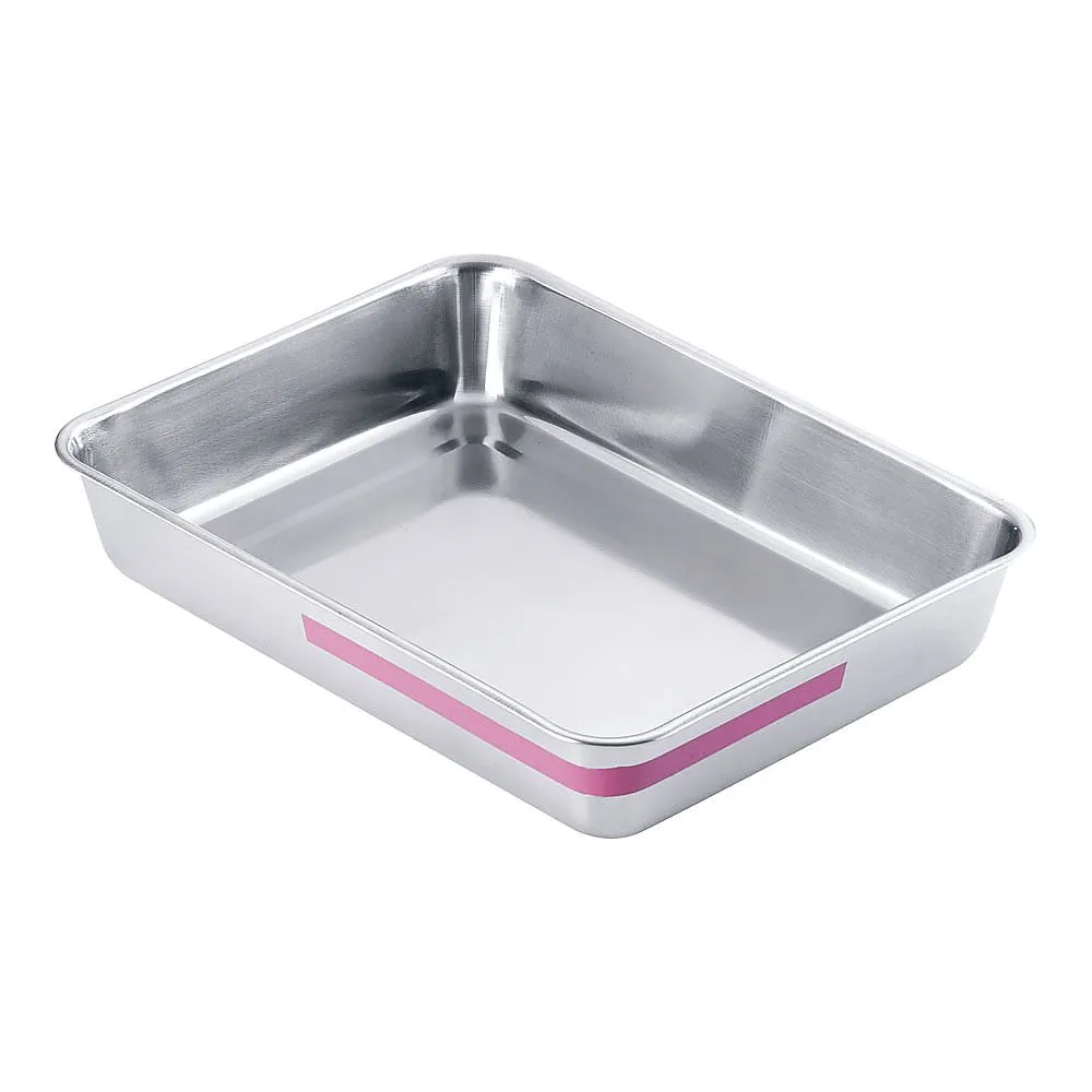 62-6369-69　TKG Stainless Steel Color Line Square Vat 10 Pack Pink　ABTE509