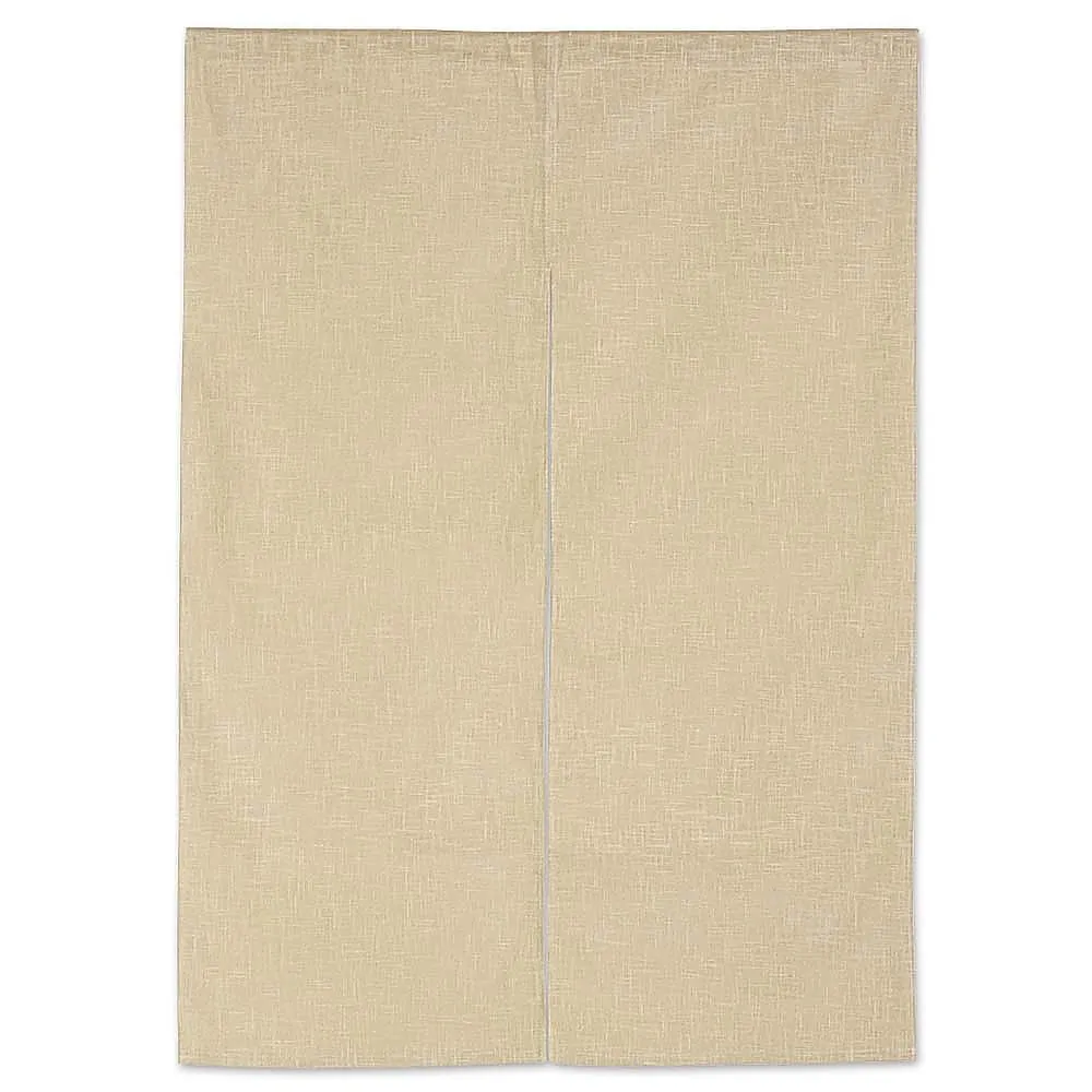 62-6318-90　Half Noren Cotton Linen Plain Beige　001-05