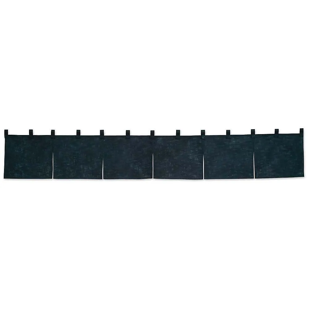 62-6319-07　Counter Noren Cotton Linen Plain Black　001-09