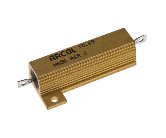 63-7349-54　ArcolHS50系列铝合金厚板轴向线材贴装电阻，680mΩ±5% 50W　HS50 R68 J