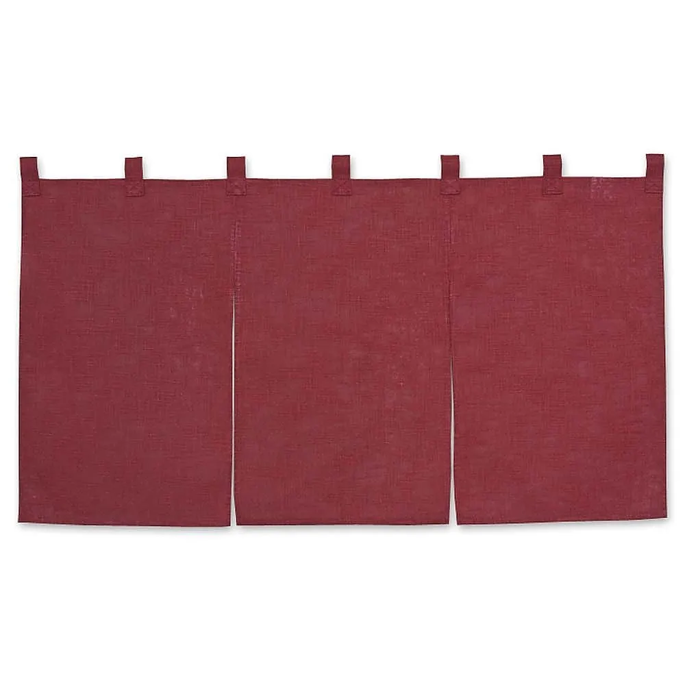 62-6318-72　Half Noren Cotton Plain Bordeaux　001-02