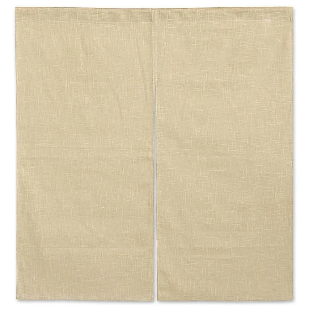 62-6318-83　Half Noren Cotton Linen Plain Beige　001-04