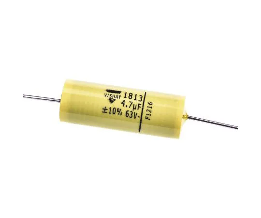 63-7411-46　Vishay 4.7μF聚酯电容器PET 40 V ac, 63 V dc±10% MKT 1813系列通孔　MKT1813547065