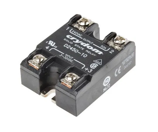 63-7471-46　Sensata/Crydom 50 A rms固态继电器，瞬时，面板安装，SCR, 280 V rms最大负载　D2450-10