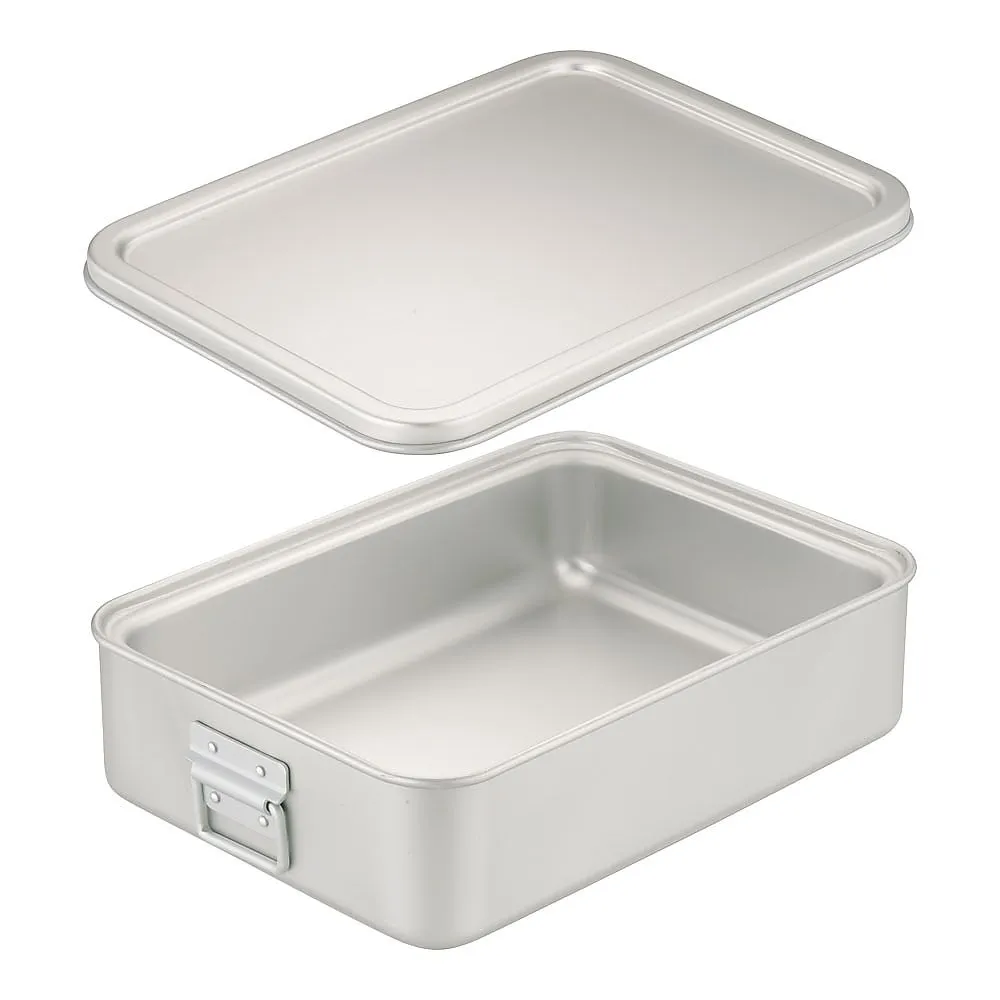 62-6375-96　Alumite Square Double Rice Can (With Lid)　264-D