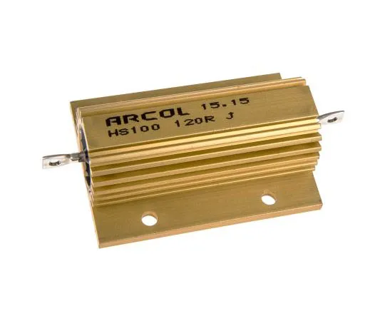 63-7449-83　ArcolHS100系列铝合金厚板轴向线材贴装电阻，120Ω±5% 100W　HS100 120R J