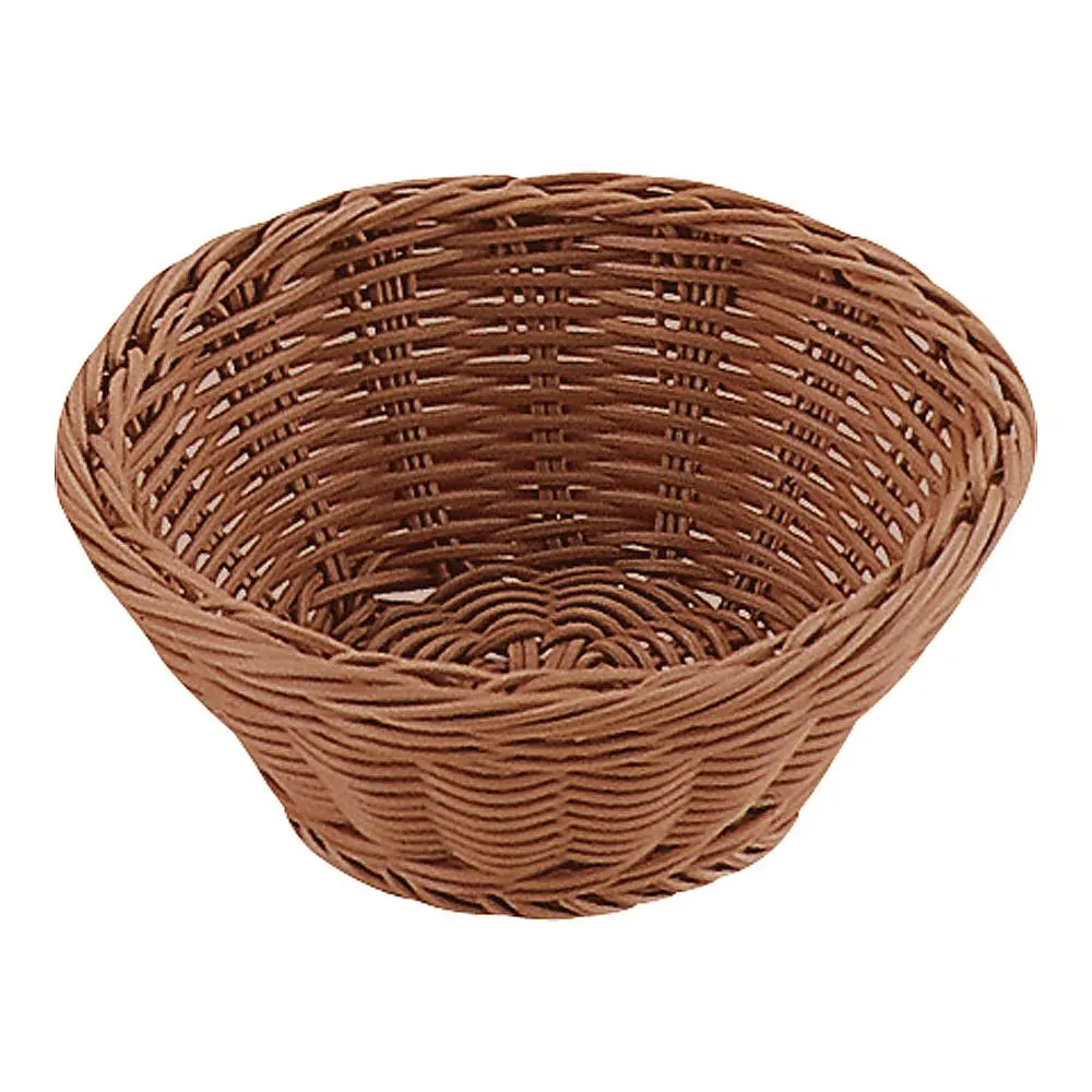 62-6403-54　PP Round Basket Brown 15 Type　RO-202-BR
