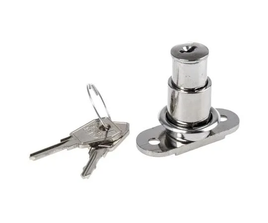 63-7454-07　EuroLocks a Lowe&Fletcher group Company Panel to Tongue Depth 24mm Chrome Plated Sliding Door Lock, Key to unlock　5663502