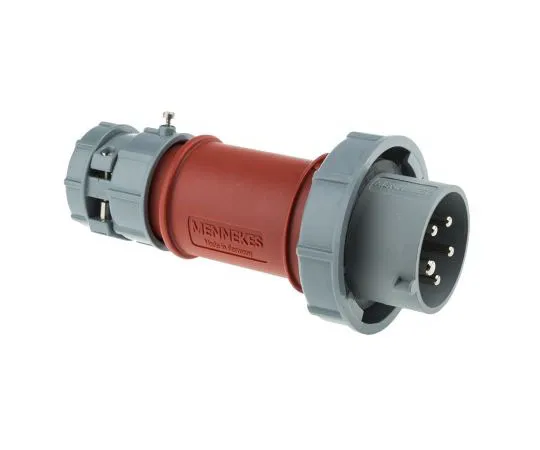 63-7439-88　Mennekes PowerTOP系列，IP67红色电缆安装3P+N+E工业电源插头，额定16A, 415 V　3821