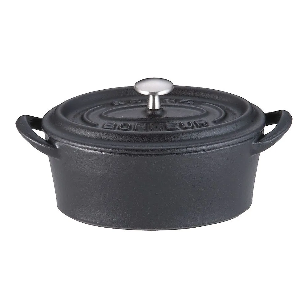 62-6349-09　Bon Bonaire Cocotte Oval 11 cm Black