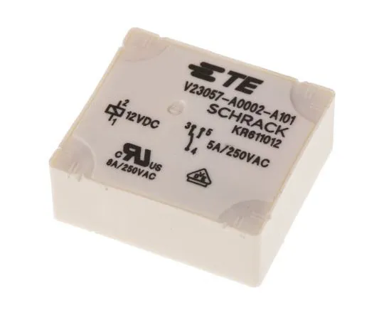 63-7395-12　TE Connectivity SPDTNon-LatchingRelay PCB Mount,12V直流线圈，5A　V23057A2A101