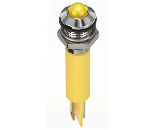 63-7039-60　RS PRO黄色指示器，2V直流，8mm安装孔尺寸，紧固件，焊条终止，IP67　134-5533