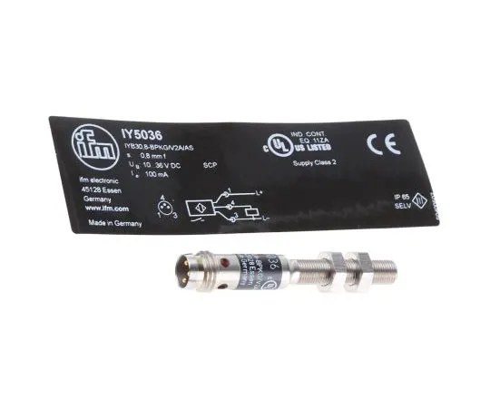 63-7416-08　ifm电子感应传感器0.8 mm检测，M5 x 0.5,PNP-NO,长度45mm, 10→36 V直流电源电压　IY5036