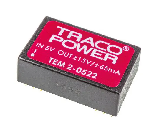 63-7379-71　TRACOPOWER TEM 2 2W隔离DC-DC转换器通过孔，电压在4.5→5.5 V直流，电压输出±15V直流　TEM 2-0522