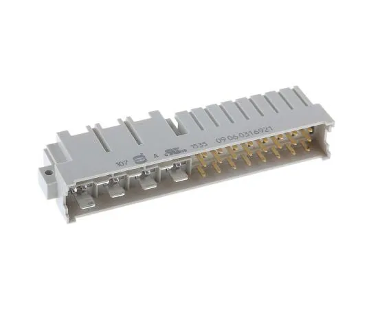 63-7360-33　Harting 60+4 Way 5.08 mm, 10.16 mm间距，MH Class C2型，2/3行，直角DIN 41612连接器，插头　9060316921