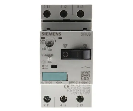 63-7444-11　Siemens Sirius Innovation 690 V Motor Protection断路器，3P通道，0.45→0.63 A, 100 kA　3RV1011-0GA10