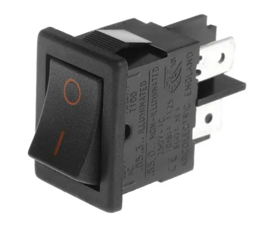 63-7462-32　Arcolectric Single Pole Single Throw (SPST) ，Latching Rocker开关面板安装　H8500XBAAA